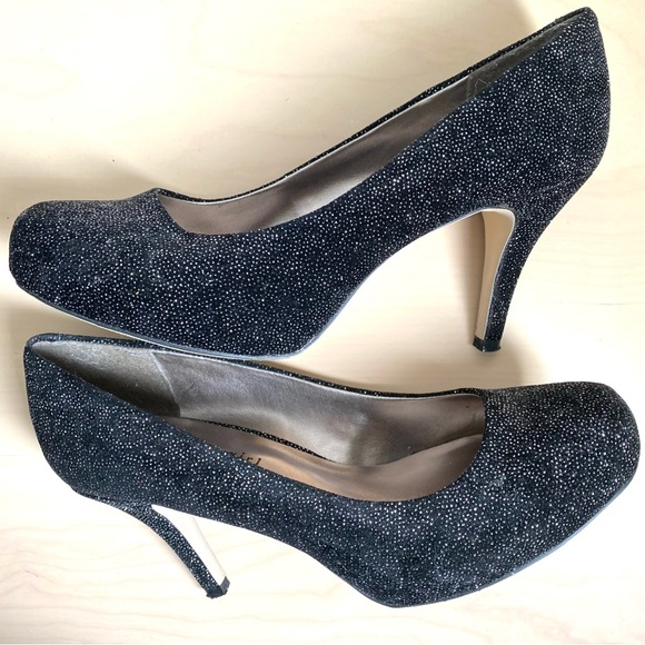 Madden Girl Black Glitter Heels - Size 8.5 Women's - Picture 3 of 14